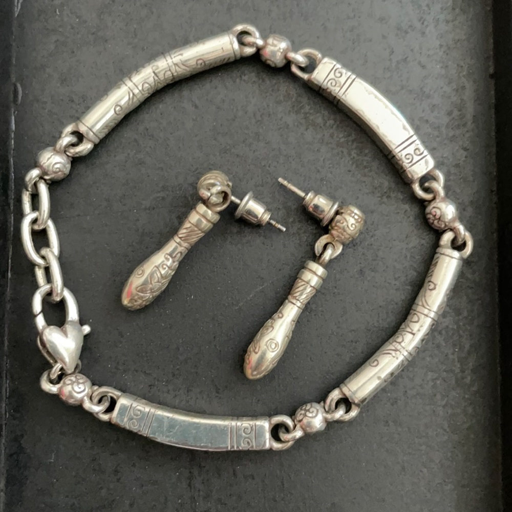 Brighton Sterling Silver Bracelet and Earrings